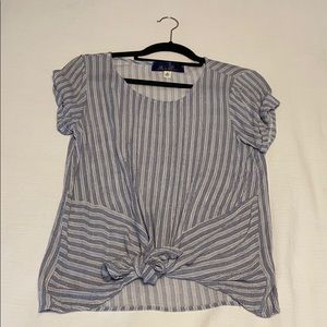 Striped Tie Short Sleeve